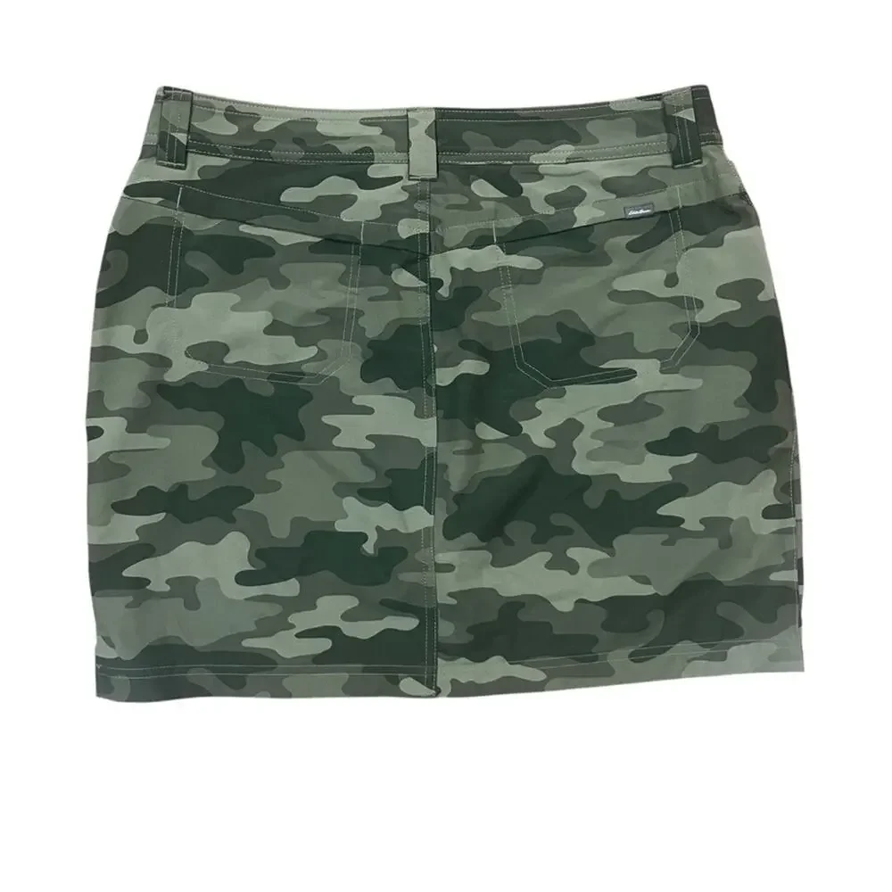 Eddie Bauer Mini Skort Womens Size 10 Green Camouflage Adventurer 2.0 HIking